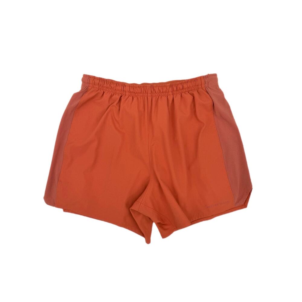Outdoor Voices Rust Orange Side Stripe Lined Drawstring Waist Athletic Shorts